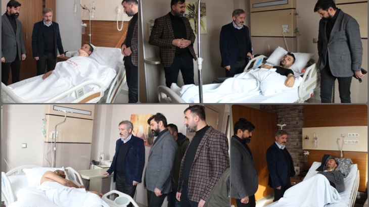 Genel Başkanımız Dolu, Servis kazasında yaralanan üyelerimizi hastanede ziyaret etti